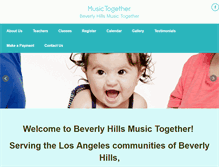 Tablet Screenshot of beverlyhillsmusictogether.com